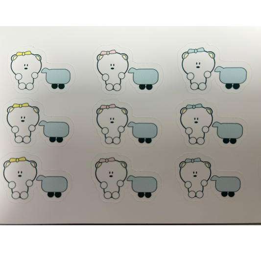 Beary Cute Shopping Stickers